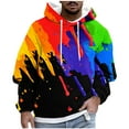 thumbnail image 3 of DDAPJ pyju Big and Tall Hoodies for Men, Teen Boys Novelty 3D Print Hooded Sweatshirt Athletic Drawstring Pullover Hoodie Long Sleeve Pocket Pullover Sweatshirts Multicolor#3 XXXL, 3 of 6