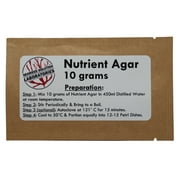 Nutrient Agar 10 grams (Dehydrated), Yields 435ml Solution (~14-16, 100mm Petri Dishes)
