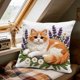 thumbnail image 1 of Funda de almohada con efecto 3D | Bonita funda de almohada bordada, 100 % algodón, suave y cómoda, ideal para decorar el hogar, dormitorio, sala de estar, decoración con, 1 of 7