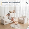 thumbnail image 4 of Puf MAXYOYO Giant para adultos con almohadas, color blanco, 4 of 9