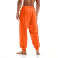 thumbnail image 5 of Resicozy Casual Joggers for Men Cotton Drawstring Elastic Waist Cargo Pants Lightweight Sweatpants with Pockets Saffron M, 5 of 7