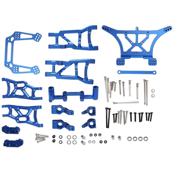 Upgrade Aluminum Alloy Chassis Arm C seat Rear Stub Axle Parts Kit for 1/10 Traxxas 2WD Slash Rustler Stampede Parts,1