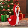 thumbnail image 5 of XMMSWDLA Christmas Mrs. Claus & Santa Outfit for 23" Porch Goose - Festive Yard Costume with Hat, Fits Cement/Plastic Lawn Statues, Outdoor Holiday Decor, 5 of 6