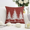 thumbnail image 5 of Red Christmas Snowman Winter Tree Throw Pillows Cover Beautiful Throw Pillow Case 4 Pieces Decorative Pillow Cover for Indoor Home Bedroom, 5 of 7