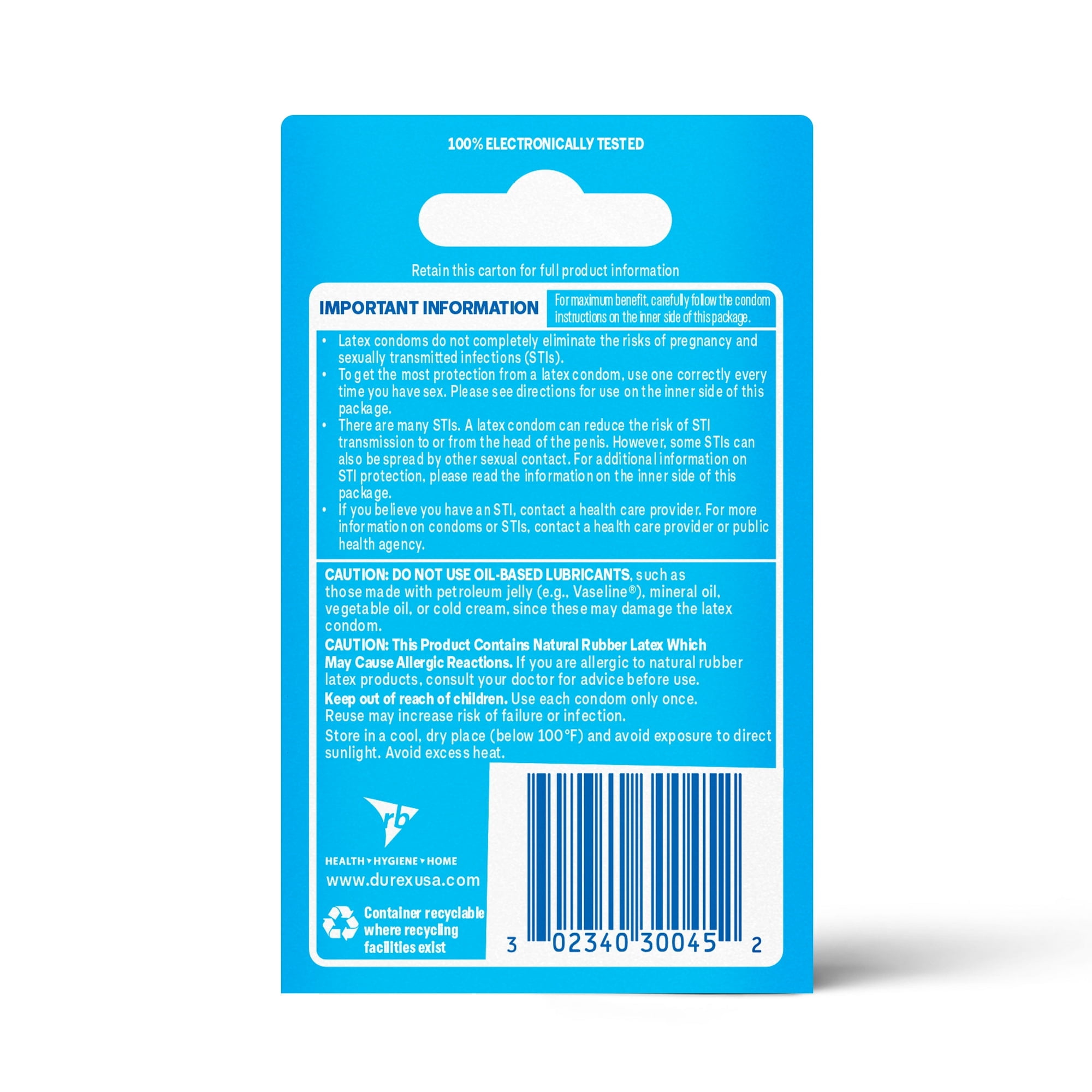 Durex Condom XXL Longer & Wider Natural (12 pack)