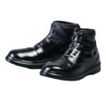 thumbnail image 2 of 1 Par 1/12 Zapatos de Cuero para Hombre Negro Sunnimix Botas de muñeca, 2 of 7