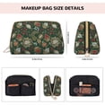 thumbnail image 5 of Picia Red Leaves Print Leather Makeup Bag Make Up Bag Travel Toiletry Bag for Her Girlfriend Teacher Teen Girl Gifts, 5 of 8