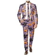 thumbnail image 3 of Men's Halloween Printed Suit Set Formal Jacket with Matching Trousers and Top for Party Outfit, 3 of 6