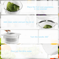 thumbnail image 6 of Salad Spinner 0.75 Gal, 2.9L Vegetable Drainer with Easy-Crank Handle, White Plastic Vegetary Dryer for Kitchen, BPA-Free, 6 of 7