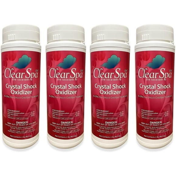 Clear Spa 104° Non-Chlorine Spa Shock for Hot Tub - Chlorine Free Oxidizer for Swimming Pools, Spas, and Hot Tubs - 2 Pounds - Spa-Chlorine Free Shock Oxidizer (4)
