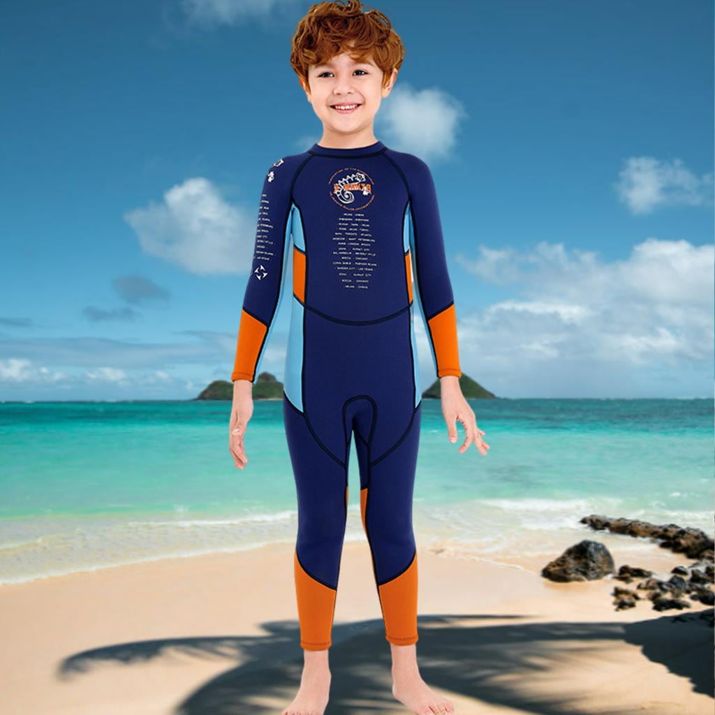Combinaison de Plongee en Neoprene De.5mm Maillot de Bain Maillots de Bain Maillots de Bain Enfants Pleine Natation Plongee Surf M Marine Walmart