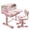 Pink #2, variant on Lweong Kids Desk and Chair Set, Height Adjustable Astronaut Pattern Children School Desk with Shelf & Large Drawers, Kids Writing Study Table for Boys Girls 3+