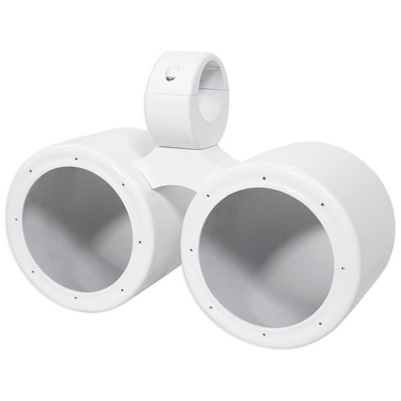 Rockville DMAC65W Dual 6.5" White Aluminum Wakeboard Tower Speaker Enclosure