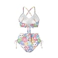 thumbnail image 5 of Xoenoiee Rabbit Bunny Egg Print High Waisted Bikini Sets for Women Easter Tummy Control Swimsuits Two Piece V Neck Drawstring Bathing Suits 2026, S, 5 of 7