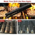 thumbnail image 3 of Set of 3 Adjustable Stainless Steel Heat Plates, Vaporizer Bars for Grill King, Aussie, Charmglow, Nexgrill, Brinkmann, Uniflame, Lowes Model Grills, Expands from 12" to 20" L, 3 of 8