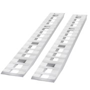 Angle View: 94x15x2.75inch Aluminum Ramps 5000lbs Car Trailer Truck 1 Pair Ramps