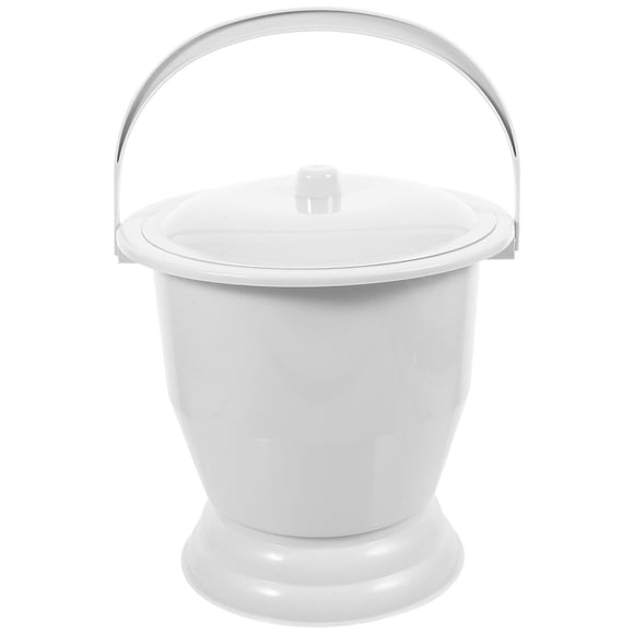 LNGOOR Household Spittoon Toilet Portable Toilet Plastic Pot Plastic Chamber Pot Handheld Small Spittoon
