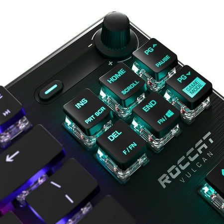 ROCCAT - Vulcan TKL Compact Mechanical PC Gaming Keyboard with Titan Switch Linear, RGB Lighting, and Anodized Aluminum Top Plate - Black