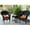 Black/Wicker, variant on Black Wicker Chair Set with Orange Cushion and End Table - Jeco-Color:Black,Material:Wicker