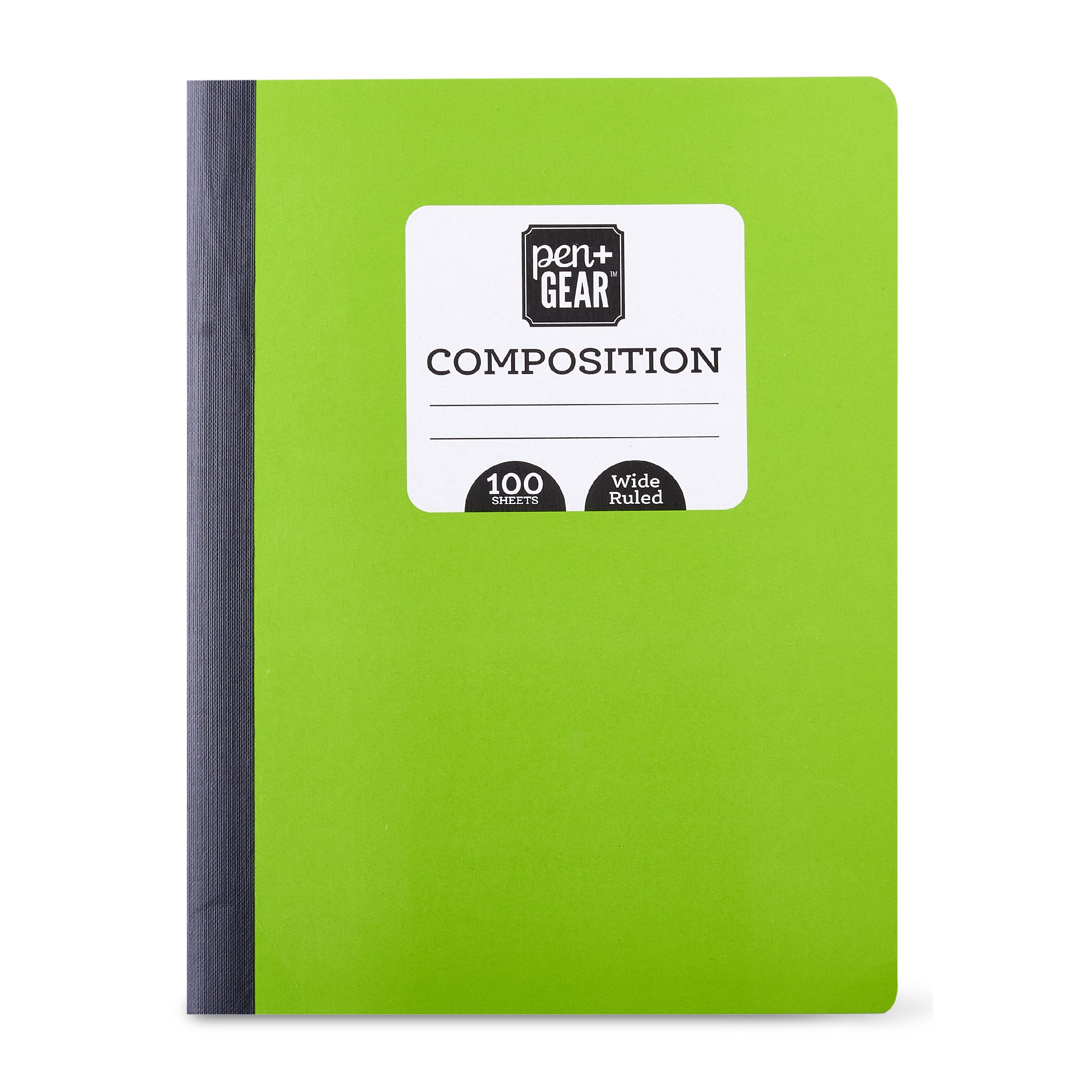 Pen + Gear Composition Book, Wide Ruled, 100 Pages, Green