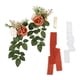 thumbnail image 3 of Flores del respaldo de la silla de la boda, decoraciones de la silla del pasillo de la boda, flores del banco de la boda con cintas, decoración de la Naranja, 3 of 8