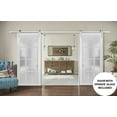 thumbnail image 3 of Sturdy Double Barn Door with Frosted Glass 12 Lites | Felicia 3312 Matte White | 13FT Rail Hangers Heavy Set | Solid Panel Interior Doors-36" x 84" (2* 18x84)-Silver Rail, 3 of 6