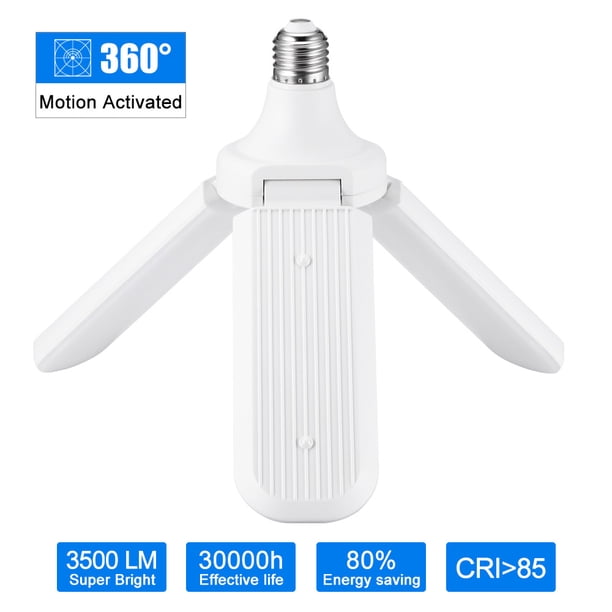 Bombilla Led Aspas De Ventilador Luz Plegable Lámpara De Brillo Led Para Tienda De Garaje Al Aire Libre Noticed HA024222-02