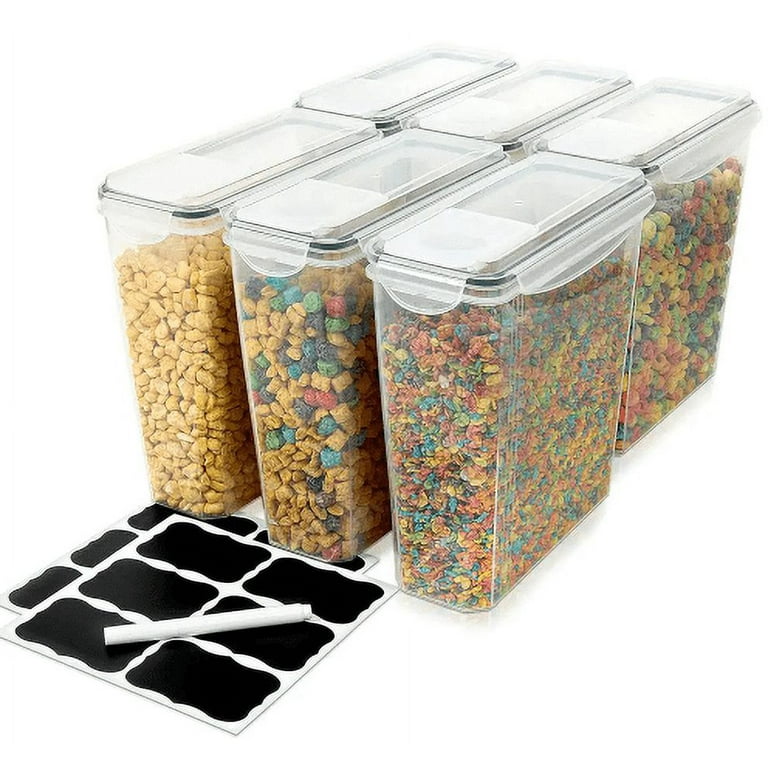 The Clean Store Cereal Containers Storage Set, Basic, Clear, 6-Piece