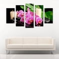 thumbnail image 2 of Juego de Cuadros Decorativos, Spa de Lujo con Orquídeas, 5 Piezas, Ideal para Negocio y Recámara, 150x80cm, 2 of 5