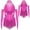 Hot Pink, variant on Latin Dance Dress for Girls Sparkly Tassel Fringe Skirt with Gloves Ballroom Salsa Tango Lyrical Blue 8