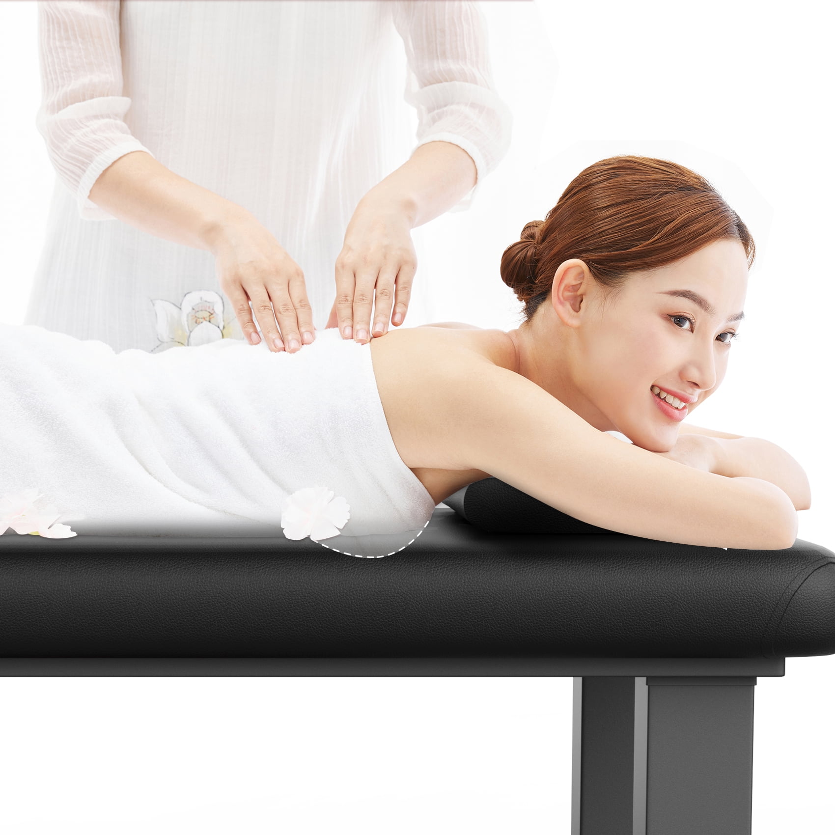 Miniyam 80" -PU Leather Beauty Salon Beauty Bed Modern Massage Table - 700lb  - No Adjustable Backrest Tie