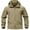 Khaki, variant on TACVASEN Mens Quick Dry Jacket Warm Winter Hoodie Soft Shell Velcro Cuffs Coat Blue S