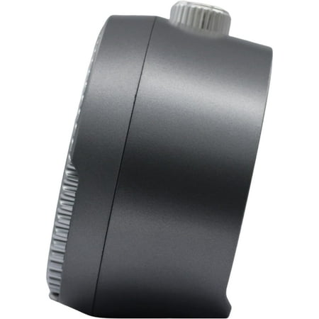 Modern Non Ticking Alarm Clock with Rotating Bezel, 4 Inch Dark Silver