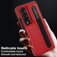 thumbnail image 3 of Allytech Galaxy Z Fold4 Case Wallet, Premium PU Leather Business Type S Pen Holder Cards Holder Shockproof Stand Feature Cards Pocket Wallet Case Cover for Samsung Galaxy Z Fold 4 5G -Red, 3 of 9
