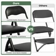 thumbnail image 2 of MRUAKA Outdoor Dining Chairs Set of 4, PVC Patio Chairs, Foldable Chairs for Deck, Garden, Backyard, Black, 2 of 6