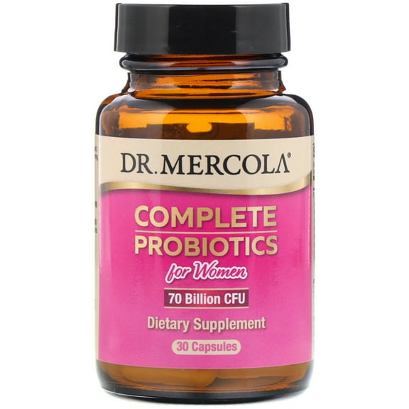 Dr. Mercola Complete Probiotics for Women - Supports Gut, Vaginal & Immune Health - Contains Lactobacillus Strains - Non-GMO, Gluten-Free & Soy-Free - 30 Capsules (30 Servings)