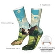thumbnail image 4 of Goofa Prairie Pasture Cow for 16in Socks, Funny Novelty Crazy Design Cotton Socks Sports Socks Knee High Socks For Men, Women,1Pairs - Gift For Working Friends, 4 of 7