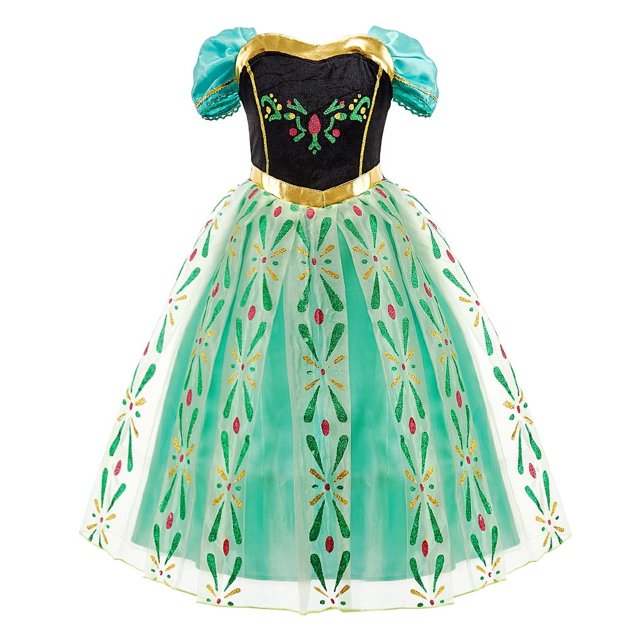 Anna Children Frozen Suitable Halloween Carnival Multiple Occasions Princess Cosplay Dress with Accessories Sets Multiple Styles