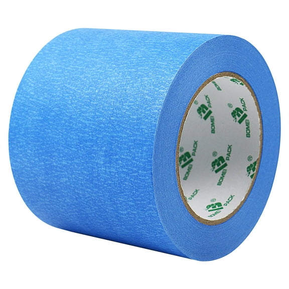 BOMEI PACK Wide Blue Painters Tape 4 Inches x 60 Yards, 3D Tape Wide Blue Masking Tape