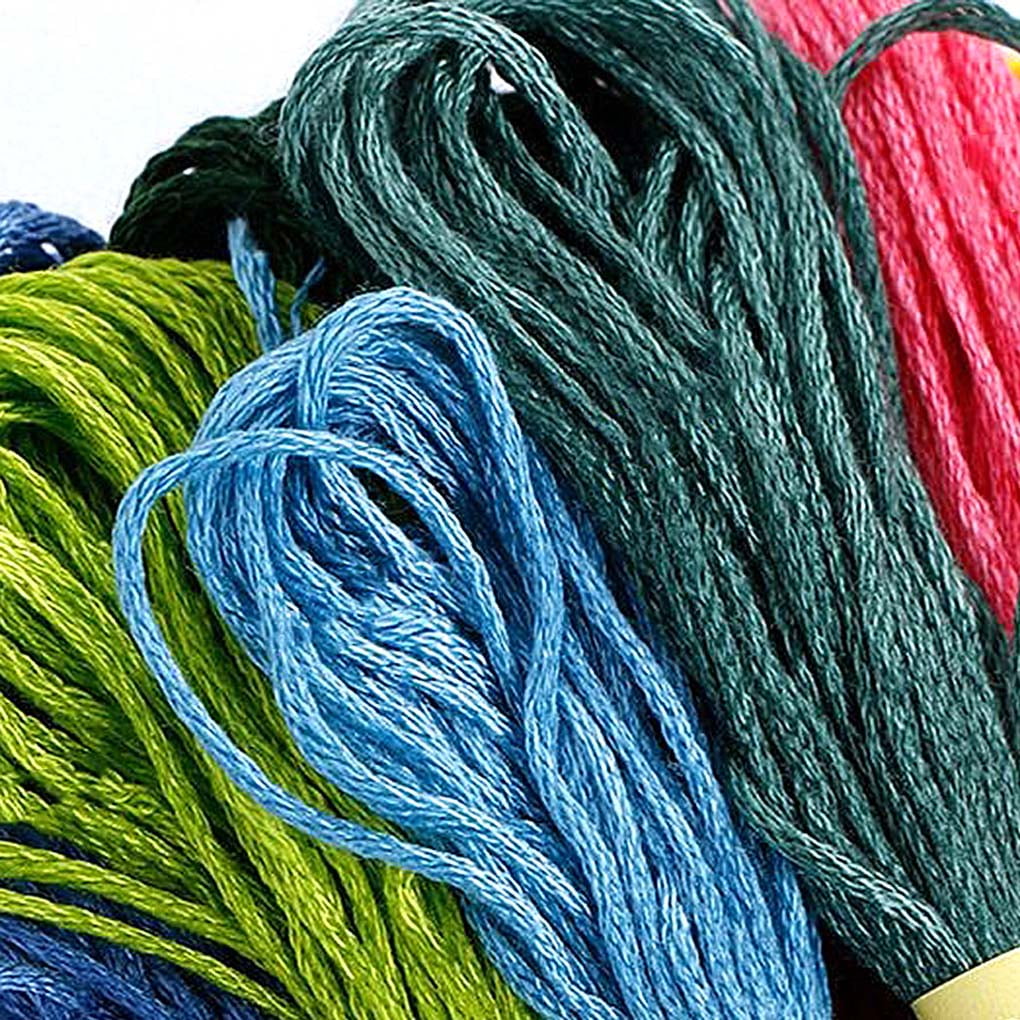 50-300 Colors Stitch Embroidery Thread Hoop Kit Skeins Floss Tool Sewing Set