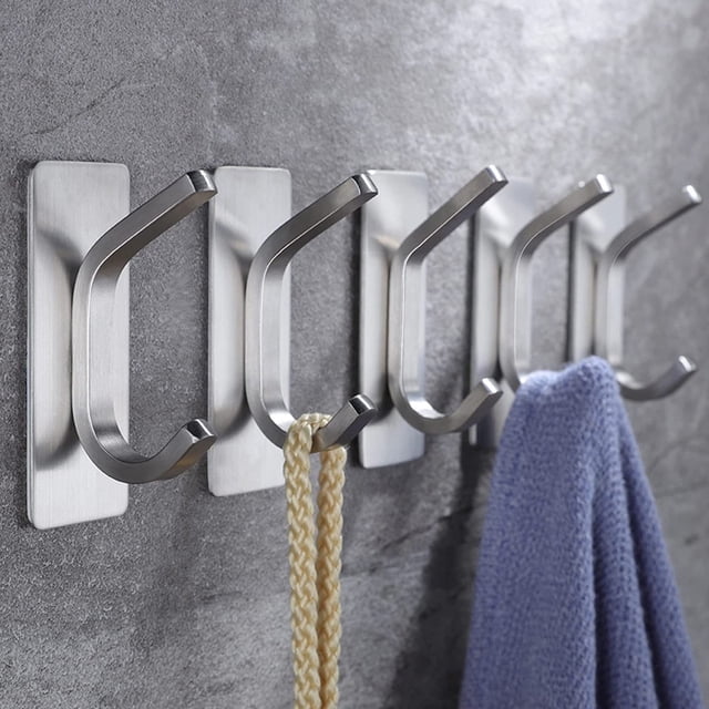 Baohd 5pcs Multi Usage en Acier Inoxydable Serviette Crochet - Prévention de la Corrosion Fine Prévention de la Corrosion de Surface et de la Rouille Doré 1Set