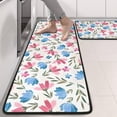 thumbnail image 2 of Kitchen Rugs Sets Of 2,Pioneer Flower Floral Print Pattern Anti Fatigue Kitchen Mat Rugs Non Slip Washable,Decorative Kitchen Floor Mats for Kitchen,Sink,Laundry,17"x47"+17"x47", 2 of 5