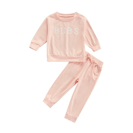 

hirigin Toddler Long Pants Set Crew Neck Long Sleeve Pullover Tops and Pants