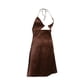 thumbnail image 4 of VISgogo Vestido de verano sin mangas para mujer, color sólido, cuello halter, corte bajo, mini vestido VISgogo moda, 4 of 9
