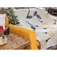thumbnail image 5 of Bedding Yellow Fleur Floral Garden Woven Tapestry Throw Blanket, 50” x 60”, 5 of 10