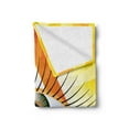 thumbnail image 2 of Eye Soft Flannel Fleece Blanket, Powerful Sight of All Seeing Eye Displayed in a Triangle with Yellow Sun Rays, Cozy Plush for Indoor and Outdoor Use, 50" x 60", Yellow Orange Green, by Ambesonne, 2 of 5