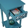 thumbnail image 4 of Table d'Appoint Deluxe à un Tiroir avec Étagère en Bois Bleu, 4 of 8