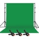thumbnail image 1 of Kit Profesional para Estudio Fotográfico con Soporte de Fondo Verde de 2x3 Metros, Incluye 3 Pinzas y Estructura de Aluminio Resistente, 1 of 6