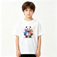 thumbnail image 2 of Cool Tie Dye Panda Boys Graphic Tees Kids T-Shirt 100% Cotton Short Sleeve Tops Ages 4-13Y, 2 of 5
