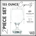 thumbnail image 6 of Vikko 13.5 Oz Belgian Style Beer Glasses Stemmed Drinking Glasses 4-Pc Glass Set, 6 of 6